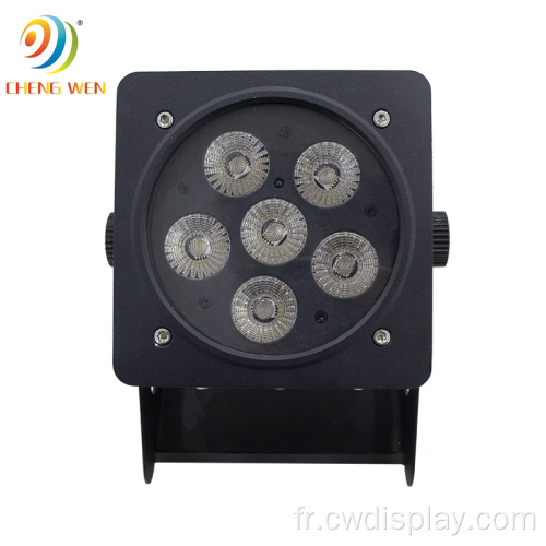 6pcs 18W 6in1 Batterie imperméable LED PAR LEIL